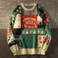 thumbnail image 3 of Suéter de manga larga navideño con giro lindo americano para hombres y mujeres, suéter holgado de moda de otoño e invierno de la calle Y2K, 3 of 4