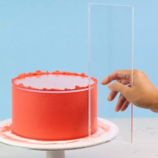 VERDANVERSE 1Ud Raspador Para Pastel Acrílico Transparente Herramienta Para Hornear Resistente Y Fácil De Limpiar