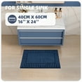 thumbnail image 3 of PABUBE Bathroom Rugs 16"x24", Absorbent Bath Mats Rugs for Bathroom Floor Non Slip Non Skid, Soft Shag Microfiber Machine Washable Shower Bath Mat for Bathroom Decor, Blue, 3 of 9