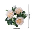 thumbnail image 4 of Viflosae Rose Candle Wreath Artificial Silk Flower Ring Leaf Candle Wreath Wedding Valentine Day Party Table Candlestick Decorations Valentines Day Gifts, 4 of 9