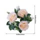 thumbnail image 3 of Xihbxyly Corona de Rosas con Velas, Aro de Flores de Seda con Hojas, Decoración Floral Amarilla, Elegante Centro de Mesa para Bodas y Fiestas de San Valentín, Compatible con La Mayoría de Velas, Tama, 3 of 6