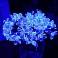 thumbnail image 5 of Solar Flower String Lights, 23ft 50 LED Fairy Lights, Outdoor Cherry Blossoms Solar Lights for Christmas Tree, Garden, Patio, Party Decorations, Blue, 5 of 8