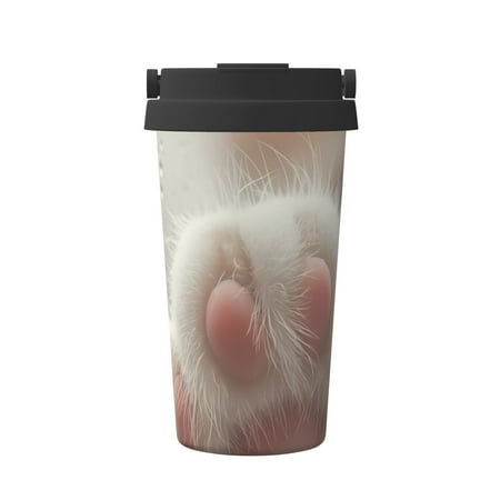 

Matuu Raindrop Kitten Paw for Insulated Coffee Mug Reusable Travel Coffee Cup Spill Proof 16oz Stainless Steel Coffee Cups for Hot/Ice Coffee Tea