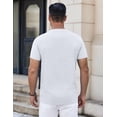 thumbnail image 4 of COOFANDY Henley Short Sleeve Shirts for Men Lightweight Breathable Button Down Shirts Summer T Shirts for Men, 4 of 5