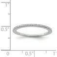 thumbnail image 4 of Sterling Silver Rhodium Plated Diamond Band (Size 8) Made In India qdx139-8, 4 of 5