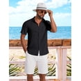 thumbnail image 5 of COOFANDY Button Down Casual Shirts for Men Beach Wear Summer Button up Short Sleeve Stylish Shirts, 5 of 6