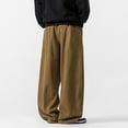 thumbnail image 5 of OSOLU Solid Color Men's New Fall Winter Large Size Retro Workwear Pants Wide Legged Pants Couple Casual Pants Trousers Everyday Comfort Versatile Bottoms, 5 of 6