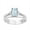Blue Topaz, variant on 1.20 Ctw Radiant Cut Citrine 925 Sterling Silver Dual Band Women Stacking Ring
