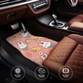 thumbnail image 5 of Daiia Rabbit So Cute Printed Car Floor Mats Set of 4, Durable Non Slip Auto Floor Carpet, Car Interior Carpets Proof Foot Pads Anti-Slip Cushion Automoetive Accessories, 5 of 6