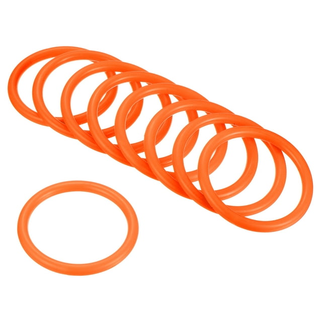 Unique Bargains 6cm Plastic Carnival Ringtoss Rings Hoop Party Favor Game, Orange 24 Pack