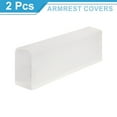 thumbnail image 3 of 2Pack Stretch Armrest Covers, Polyester Soft Armchair Slipcovers, White, 3 of 6