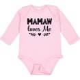 thumbnail image 3 of Inktastic Mamaw Loves Me Grandchild Girls Long Sleeve Baby Bodysuit, 3 of 5