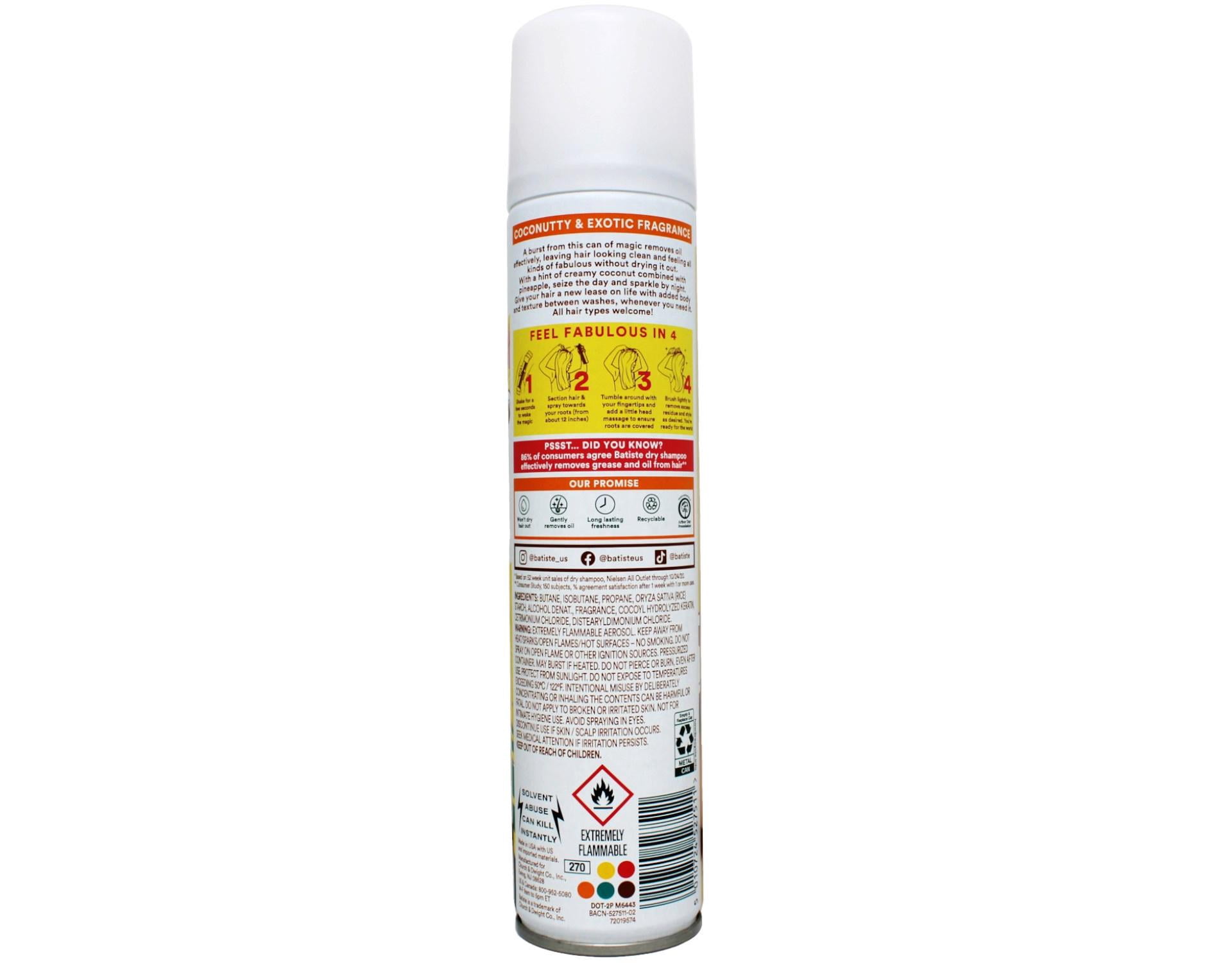 6 Pack Batiste Dry Shampoo Tropical 6.73oz Each