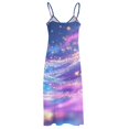 thumbnail image 5 of Purple Blue And Gold Wave Sleeveless Dress Women's Luxury Party Dress Birthday Dresses for Women, 5 of 7
