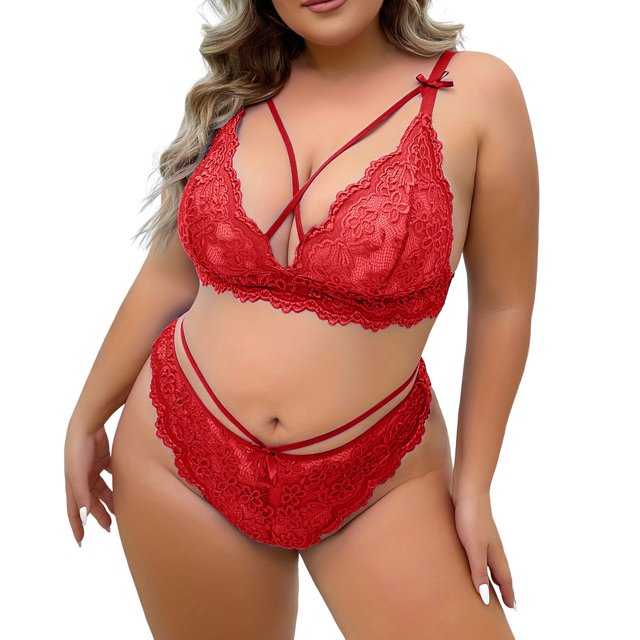 Gibobby Ropa sexy de mujer para sexo Lenceria Sexy Mujer Bikini Push Up Bustier Top + Braga Alta G String Clubwear Conjunto de Lencería(RD1, XXG)