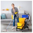 thumbnail image 2 of Mop Bucket with Wringer - 2 x 6.9 Gallon Janitorial Cart - Commercial Mop Bucket System with Wheels & Side Press Wringer - Cleaning Bucket for Home & Business, 2 of 9