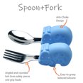 thumbnail image 3 of Short handle stainless steel tableware-Children's silicone auxiliary food spork, 3 of 5