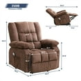 thumbnail image 3 of JONPONY Power Lift Recliner Chair for Elderly with Heat and Massage, Lay Flat Assist Recliner with Side Pocket for Living Room，Brown, 3 of 13
