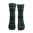 thumbnail image 2 of Women's Men's Scottish Tartan Plaid Colorful Novelty Pattern Crew Athletic Socks, 2 of 7