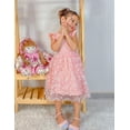 thumbnail image 4 of Oudiya Toddler Girls Tutu Fairy Dress Fluffy Ruffle Sleeve Dresses Summer Casual Tulle Party Sundress for Kids 5-6Y, 4 of 5
