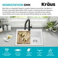 thumbnail image 4 of KRAUS Bellucci 25 Granite Composite WorkstationDrop-In Top MountSingle Bowl Kitchen Sink in White with Accessories, 4 of 17