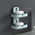 thumbnail image 3 of Pompotops Bathroom Sink Soap Box Creative Punch-free Rack Home Wall-mounted Double-layer Soap Box Clearance, 3 of 3