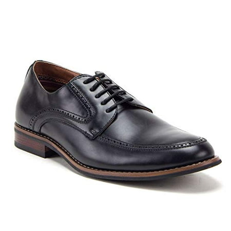 Men's 20631 Lace Up Round Toe Brogue Derby Oxfords Dress Shoes, Black,