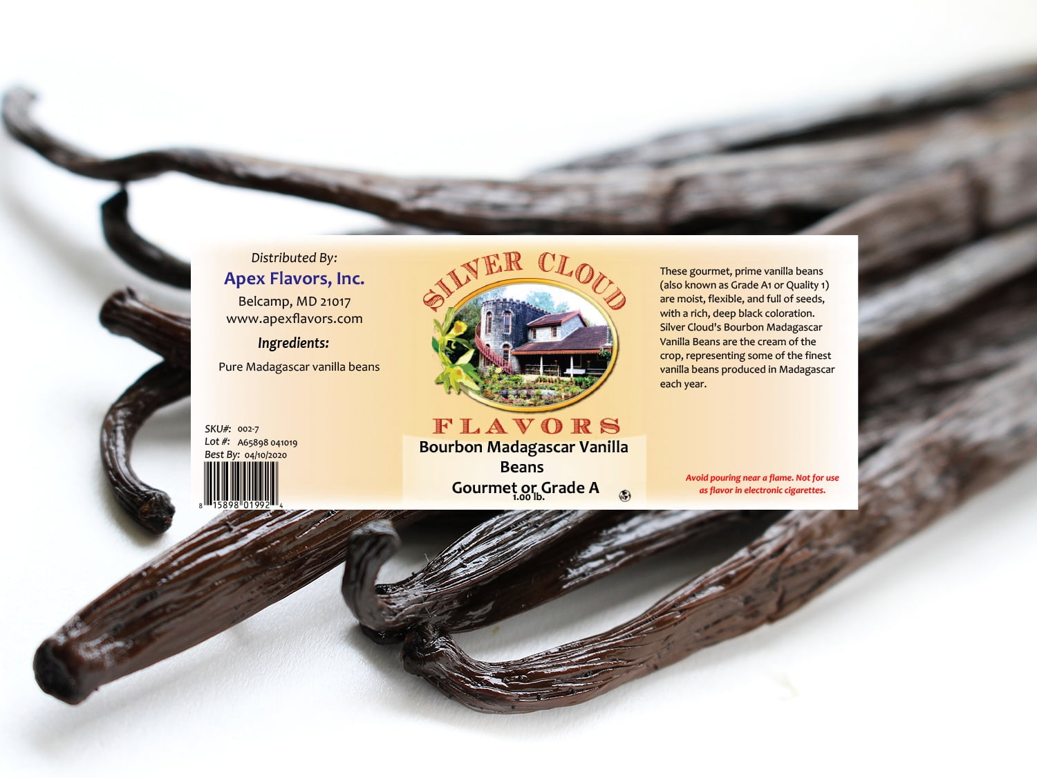 Bourbon Madagascar Vanilla Beans (Approximately 100 beans) Gourmet