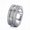 14K White Gold-Plated, variant on Spinner Gear Design Ring for Women and Men 14K Rose Gold-Plated with Clear Cubic Zirconia, Halloween Jewelry, Size 6, Gift Box Included