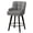 Mid Grey-Fabric, variant on MultiHaven 26.2" Swivel Bar Stools Set of 2, Counter Height Plaid Back & Armrests, Solid Wood Legs PU Leather Chairs for Bar, Cafe - Brown