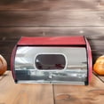 thumbnail image 6 of Fiocias Bread Bin with Roll Lid Bread Box Bread Holder Container for Kitchen Counter for Red, 6 of 9