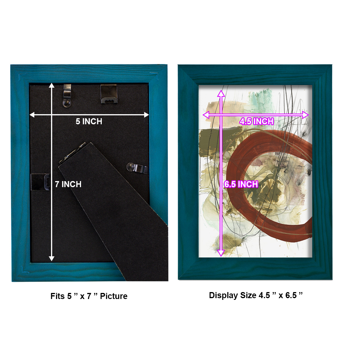 Rusted Loops II - Framed Print w/glass - Ocean Blue