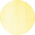 thumbnail image 1 of Ahgly Company Indoor Round Solid Yellow Modern Area Rugs, 3' Round, 1 of 4