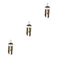 thumbnail image 3 of Campana de viento colgante Wosthever Fibra de coco 5 tubos, 3 of 6