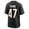 thumbnail image 3 of Men's Nike Craig Young  Black Cincinnati Bengals Team Game Jersey, 3 of 6
