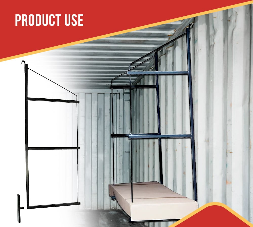 (8 Pack) Cargo Shipping Container Shelving Bracket, 3 Levels, 24" (D) x 60" (H)