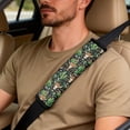 thumbnail image 5 of Xoenoiee Aztec Deer Skull Cactus Cow Pattern Car Seat Covers Full Set of 5 Front Seats Protectors Covers with Seat Belt Cover Center Console Cover, PU Leather Car Decor Interior Accessories, 5 of 7