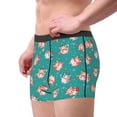 thumbnail image 2 of Yiaed Funny Christmas Deer Print Men's Soft Cotton Boxer Shorts Breathable Boxers Underwear Moisture-Wicking Underwear Stretch Boxer Briefs for Man-Small, 2 of 5