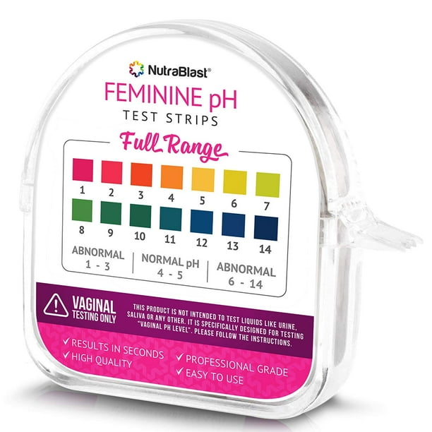 Nutrablast Feminine pH Test Strips Full Range 114 Monitor Intimate