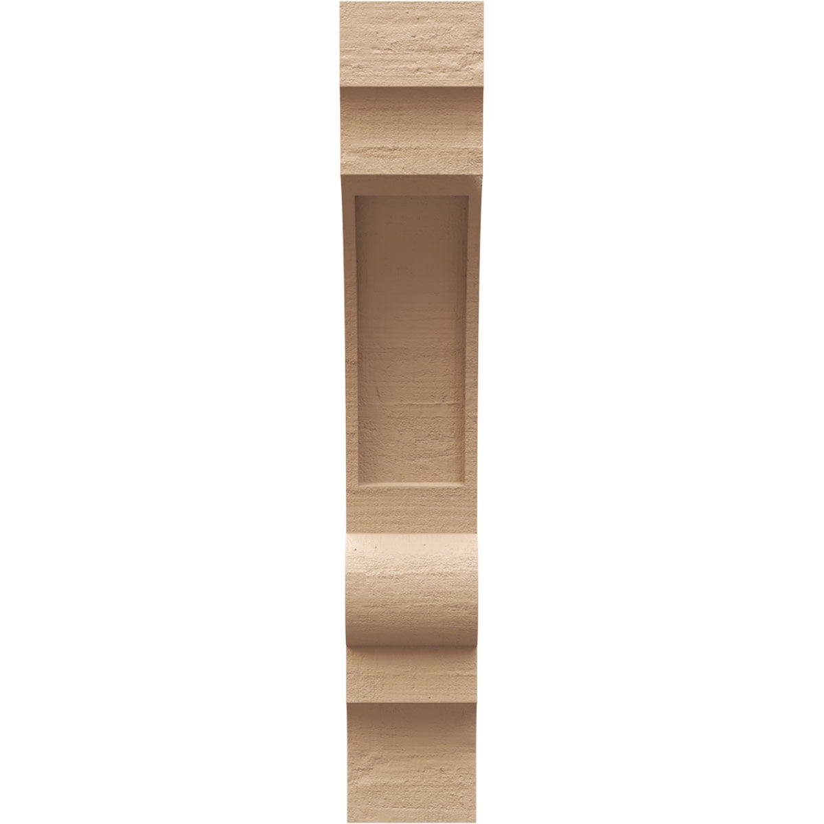 4"W x 8"D x 24"H Thin Diane Rough Cedar Woodgrain TimberThane Corbel, Primed Tan