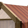 thumbnail image 4 of Geometric Pet House, Vertical Tiny and Thick Lines Striped Retro Style Graphic Pattern Art, Outdoor & Indoor Portable Dog Kennel with Pillow and Cover, 5 Sizes, Red Brown Yellow, by Ambesonne, 4 of 4