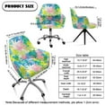 thumbnail image 7 of Whosucclay Colorful Palm Leaves Print Curved Back Chair Slipcover Thick Kitchen Chair Cover Elastic Swivel Armchair Cover Protector Bar Stools Covers for Kitchen Party Banquet Decor, 7 of 7