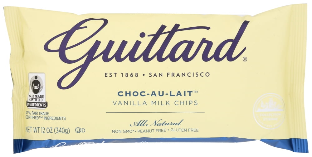 Guittard Vanilla Milk Baking Chips, ChocAuLait, 12 Oz