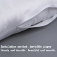 thumbnail image 4 of Lorviah 100% Mulberry Silk Pillowcase for Skin and Hair, Queen Size 20"x30", 1 Pack, White, 4 of 5