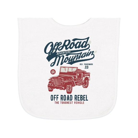 Inktastic Off Road Baby Terry Cloth Bib