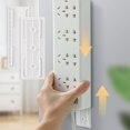 thumbnail image 3 of Adhesive Punch Free Socket Holder, Mountable Plug in Socket Fixer Bracket Self Adhesive Desktop Socket Fixer (4 Color, 4PCS), 3 of 5