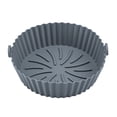 thumbnail image 2 of Bandeja De Freidora De Aire Bandeja de silicona para freidora de aire, reutilizable, para horno, microondas, molde para tartas (gris) Likrtyny Libre de BPA, 2 of 6