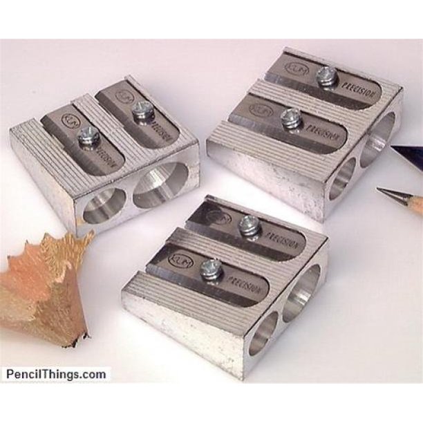 KUM 2hole Pencil Sharpener Magnesium Alloy Wedge Profile