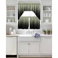 thumbnail image 3 of Sage Green Black Ombre Swag Kitchen Curtains Sets for Windows 24 Inch Length, Modern Abstract Striped Gradient Short Window Curtain Panels Swags Valances and Tiers 3 Piece Set for Cafe/Dining Room, 3 of 5
