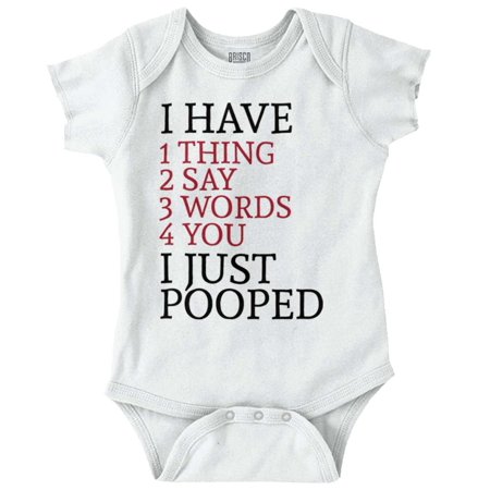 

I Just Pooped Funny Music Lyrics Newborn Baby Boy Girl Romper Brisco Brands